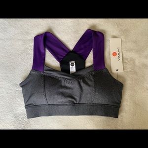 Vimmia Purple/Black Sports Bra NWT - Size S